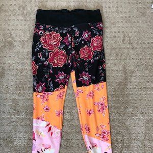 Nanette Lepore floral leggings, M, EUC